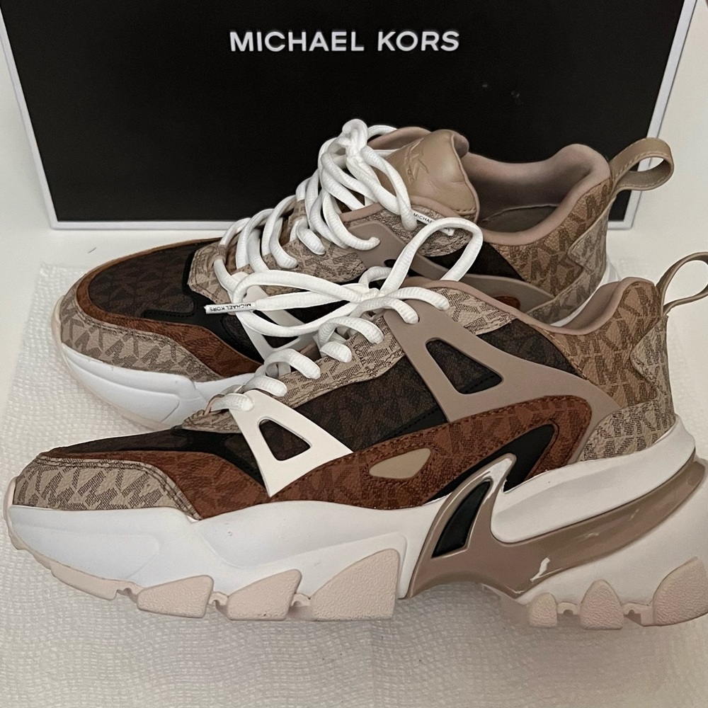 Michael Kors - Nick Leather Sneaker - Brown/Multi